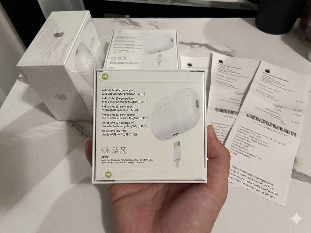 -Apple AirPods Pro (2.ª generación) con Estuche MagSafe (USB-C) – ¡Nuevos y Sellados!